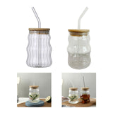 Maxbell Glass Jar Drinkware Clear Large Capacity Gift for Milkshake Beer A