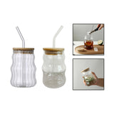 Maxbell Glass Jar Drinkware Clear Large Capacity Gift for Milkshake Beer A