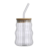 Maxbell Glass Jar Drinkware Clear Large Capacity Gift for Milkshake Beer A