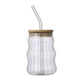 Maxbell Glass Jar Drinkware Clear Large Capacity Gift for Milkshake Beer A