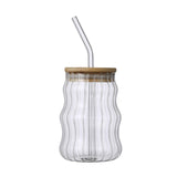 Maxbell Glass Jar Drinkware Clear Large Capacity Gift for Milkshake Beer A