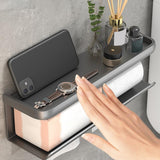Maxbell Tissue Paper Organizer Stand with Shelf Flushable Storage Dispenser for Dorm