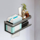 Maxbell Tissue Paper Organizer Stand with Shelf Flushable Storage Dispenser for Dorm