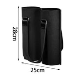 Maxbell Portable Bottle Insulated Bag 2 Holes Divider for Housewarming Picnic Party black