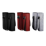 Maxbell Portable Bottle Insulated Bag 2 Holes Divider for Housewarming Picnic Party black