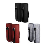 Maxbell Portable Bottle Insulated Bag 2 Holes Divider for Housewarming Picnic Party black