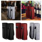 Maxbell Portable Bottle Insulated Bag 2 Holes Divider for Housewarming Picnic Party black