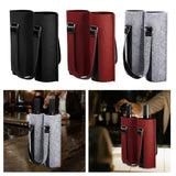Maxbell Portable Bottle Insulated Bag 2 Holes Divider for Housewarming Picnic Party black