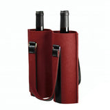 Maxbell Portable Bottle Insulated Bag 2 Holes Divider for Housewarming Picnic Party black