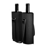 Maxbell Portable Bottle Insulated Bag 2 Holes Divider for Housewarming Picnic Party black