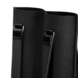 Maxbell Portable Bottle Insulated Bag 2 Holes Divider for Housewarming Picnic Party black