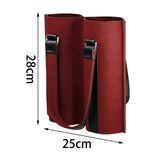 Maxbell Portable Bottle Insulated Bag 2 Holes Divider for Housewarming Picnic Party red