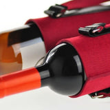 Maxbell Portable Bottle Insulated Bag 2 Holes Divider for Housewarming Picnic Party red
