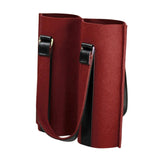 Maxbell Portable Bottle Insulated Bag 2 Holes Divider for Housewarming Picnic Party red