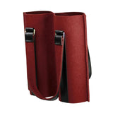 Maxbell Portable Bottle Insulated Bag 2 Holes Divider for Housewarming Picnic Party red