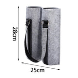 Maxbell Portable Bottle Insulated Bag 2 Holes Divider for Housewarming Picnic Party grey