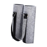 Maxbell Portable Bottle Insulated Bag 2 Holes Divider for Housewarming Picnic Party grey