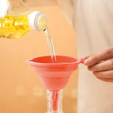 Maxbell Kitchen Funnel for Filling Bottles Multifunction for Transferring Salt Pink