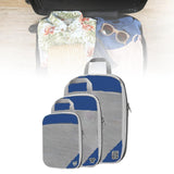 Maxbell 3 Pieces Compression Packing Cubes Reusable for Hiking Family Vacations