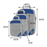 Maxbell 3 Pieces Compression Packing Cubes Reusable for Hiking Family Vacations