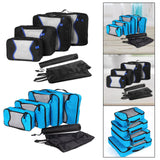 Maxbell 7 in 1 Packing Cubes Lightweight Suitcase Bag for Keeping Organized Shoes Black