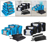 Maxbell 7 in 1 Packing Cubes Lightweight Suitcase Bag for Keeping Organized Shoes Black
