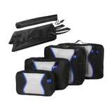 Maxbell 7 in 1 Packing Cubes Lightweight Suitcase Bag for Keeping Organized Shoes Black