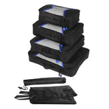 Maxbell 7 in 1 Packing Cubes Lightweight Suitcase Bag for Keeping Organized Shoes Black