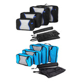 Maxbell 7 in 1 Packing Cubes Lightweight Suitcase Bag for Keeping Organized Shoes Black