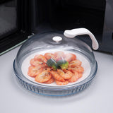 Maxbell Microwave Splatter Cover with Handle Dia 28.5cm Reusable Splash Proof Cover