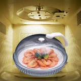 Maxbell Microwave Splatter Cover with Handle Dia 28.5cm Reusable Splash Proof Cover