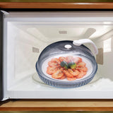 Maxbell Microwave Splatter Cover with Handle Dia 28.5cm Reusable Splash Proof Cover