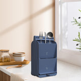 Maxbell Multifunctional Utensil Holder Storage Stand for Kitchen Restaurant Blue