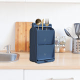 Maxbell Multifunctional Utensil Holder Storage Stand for Kitchen Restaurant Blue