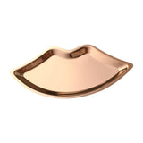 Maxbell Lip Shape Vanity Tray Decorative Organizer for Wedding Countertop Home Rose Aureate