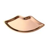 Maxbell Lip Shape Vanity Tray Decorative Organizer for Wedding Countertop Home Rose Aureate
