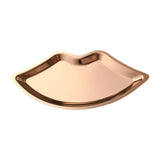 Maxbell Lip Shape Vanity Tray Decorative Organizer for Wedding Countertop Home Rose Aureate