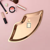 Maxbell Lip Shape Vanity Tray Decorative Organizer for Wedding Countertop Home Rose Aureate