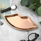 Maxbell Lip Shape Vanity Tray Decorative Organizer for Wedding Countertop Home Rose Aureate