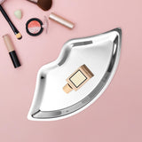Maxbell Lip Shape Vanity Tray Decorative Organizer for Wedding Countertop Home Argent