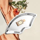 Maxbell Lip Shape Vanity Tray Decorative Organizer for Wedding Countertop Home Argent