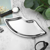 Maxbell Lip Shape Vanity Tray Decorative Organizer for Wedding Countertop Home Argent