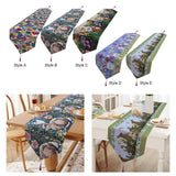 Maxbell Cute Easter Table Runner Easter Eggs for Indoor Outdoor Holiday Dining Style A