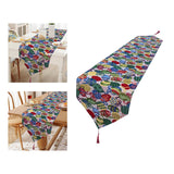 Maxbell Cute Easter Table Runner Easter Eggs for Indoor Outdoor Holiday Dining Style A