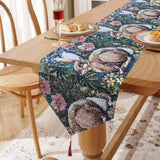 Maxbell Cute Easter Table Runner Easter Eggs for Indoor Outdoor Holiday Dining Style B
