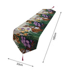 Maxbell Cute Easter Table Runner Easter Eggs for Indoor Outdoor Holiday Dining Style C