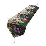 Maxbell Cute Easter Table Runner Easter Eggs for Indoor Outdoor Holiday Dining Style C