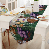 Maxbell Cute Easter Table Runner Easter Eggs for Indoor Outdoor Holiday Dining Style C