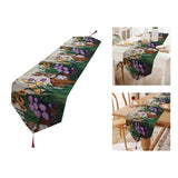 Maxbell Cute Easter Table Runner Easter Eggs for Indoor Outdoor Holiday Dining Style C