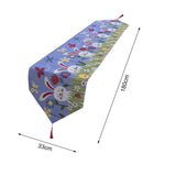 Maxbell Cute Easter Table Runner Easter Eggs for Indoor Outdoor Holiday Dining Style D